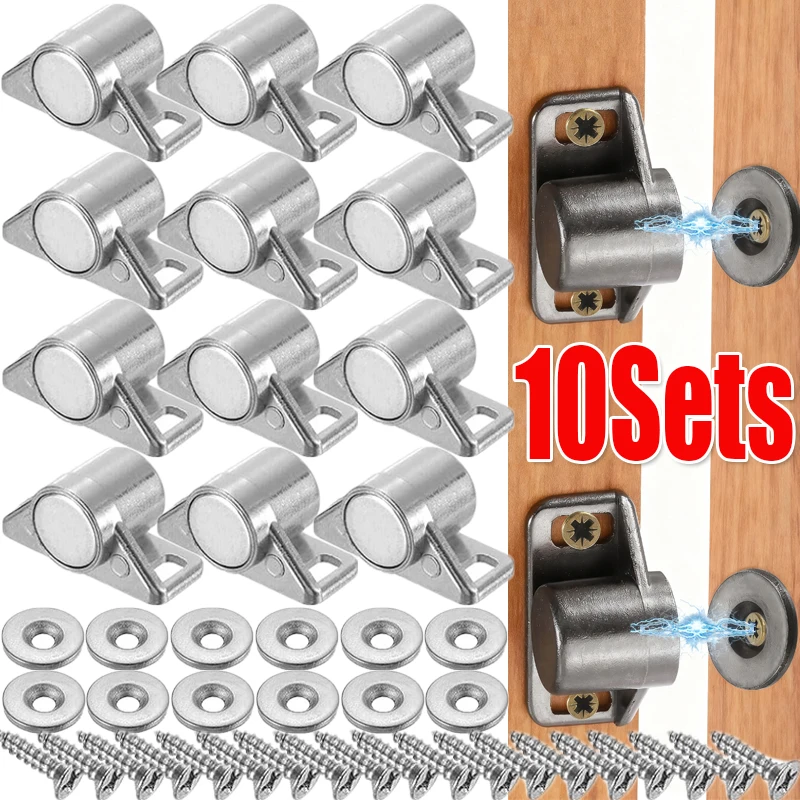 Magnet Cabinet Door Catch Zinc Alloy Furniture Door Stopper Magnetic Catch Latch Ultra for Closet Cupboard Furniture Hardware