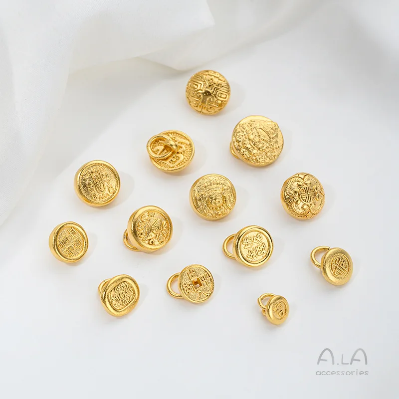 Necklace Buckle Wholesale Strong Color Retention, Vietnamese Sand Gold Zakiram Gold Button, Jifu Ping An Joy Bracelet Buckle