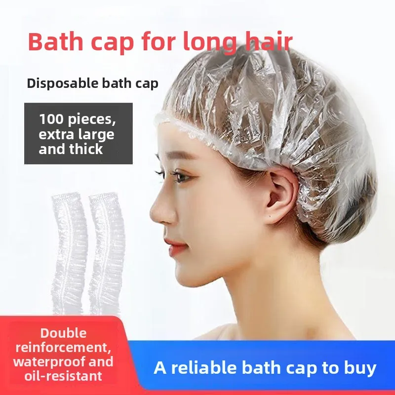 

Одноразовая утолщенная шапочка для душа, водонепроницаемая, маслостойкая, для домашнего использования, для масок для волос, термопроцедур, окрашивания, универсальная шапочка для душа