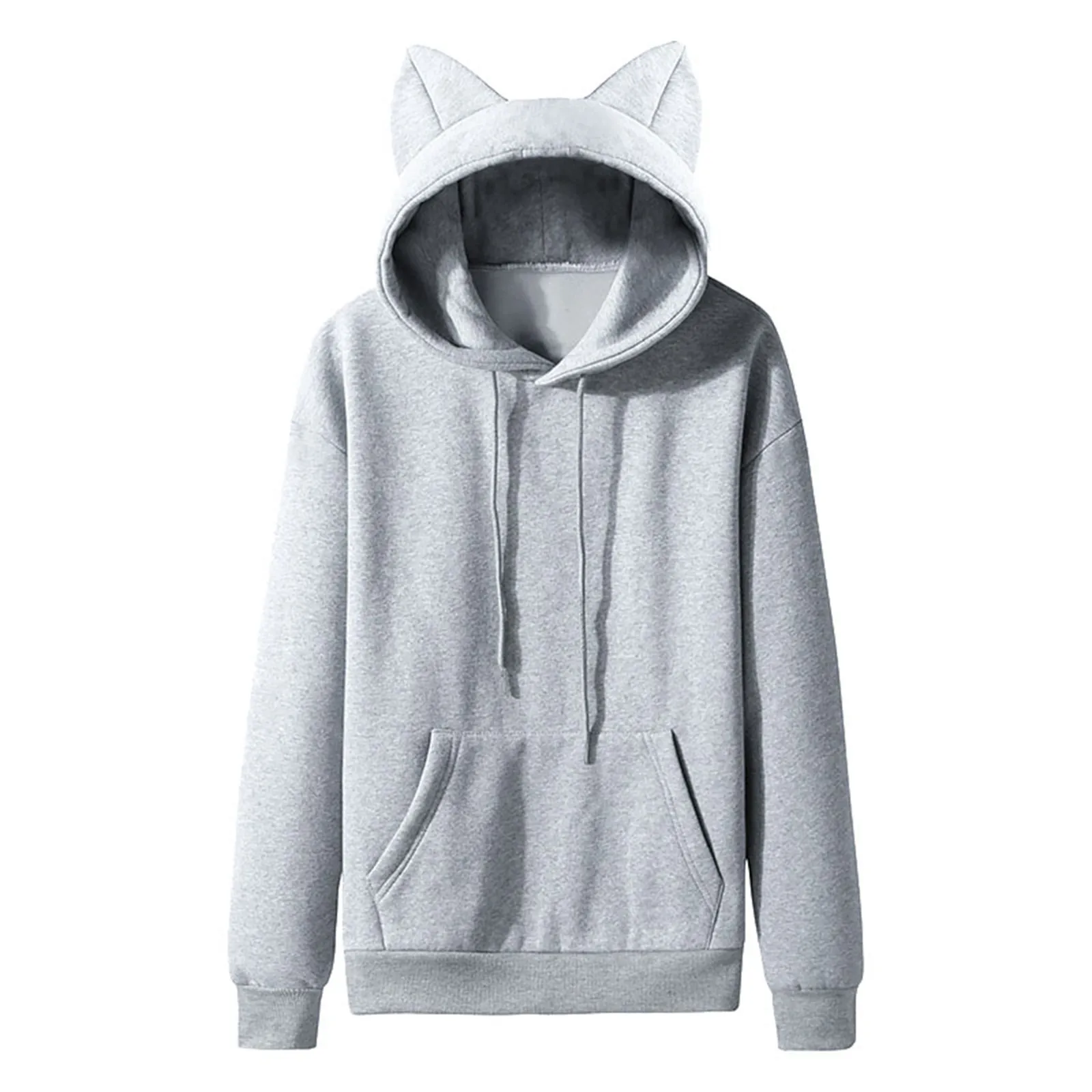 Mens Ears Hoodies Y2k Streetwear Hooded Tops Harajuku Oversize Leisure Sweatshirts Sportswear Tracksuits Pullovers Sudaderas Top