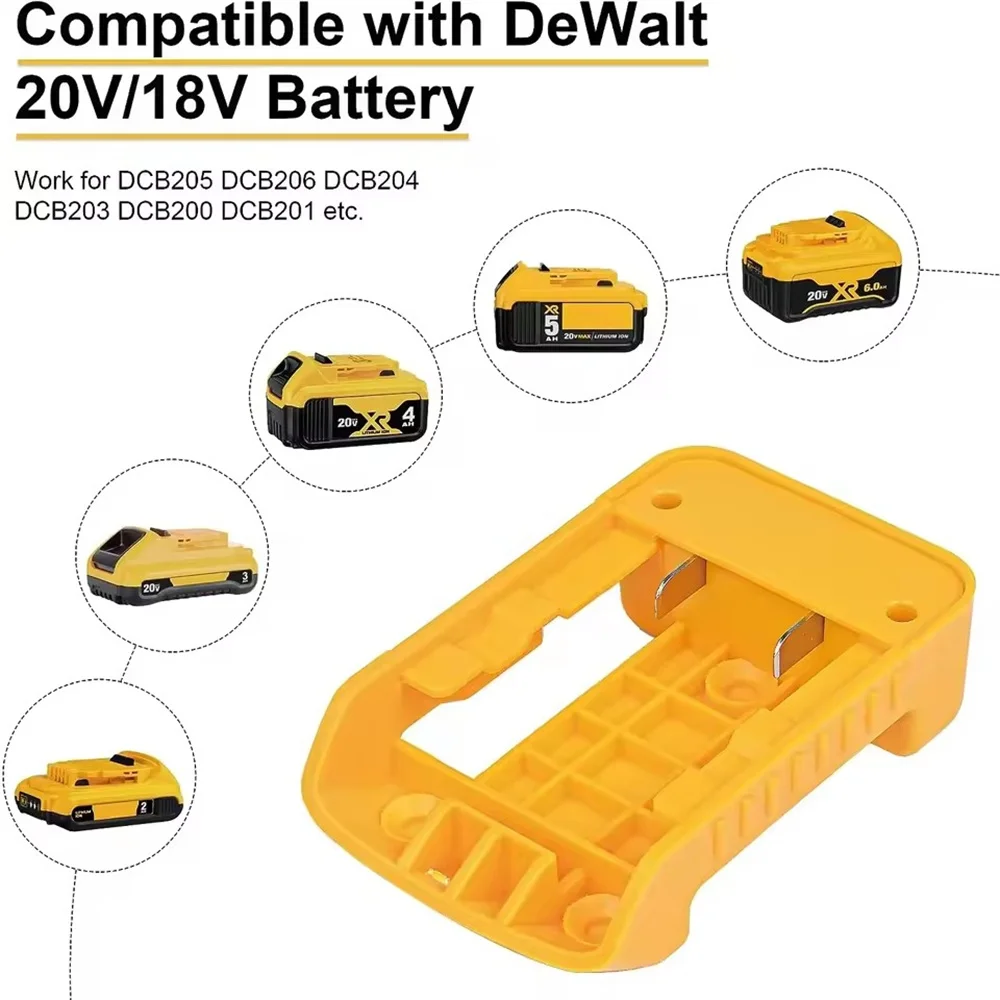 For DeWalt 20V For Milwaukee 18V Lithium Battery For Makita For Einhell Laptop Mobile Phone Fast Charging USB Type C Power Bank