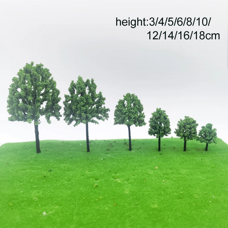 4-12cm 모델 트리 세트 혼합 50pcs 사이프러스 모델 거리 나무 뽕나무 모래 테이블 산 플랫폼 기차 철도 레이아웃