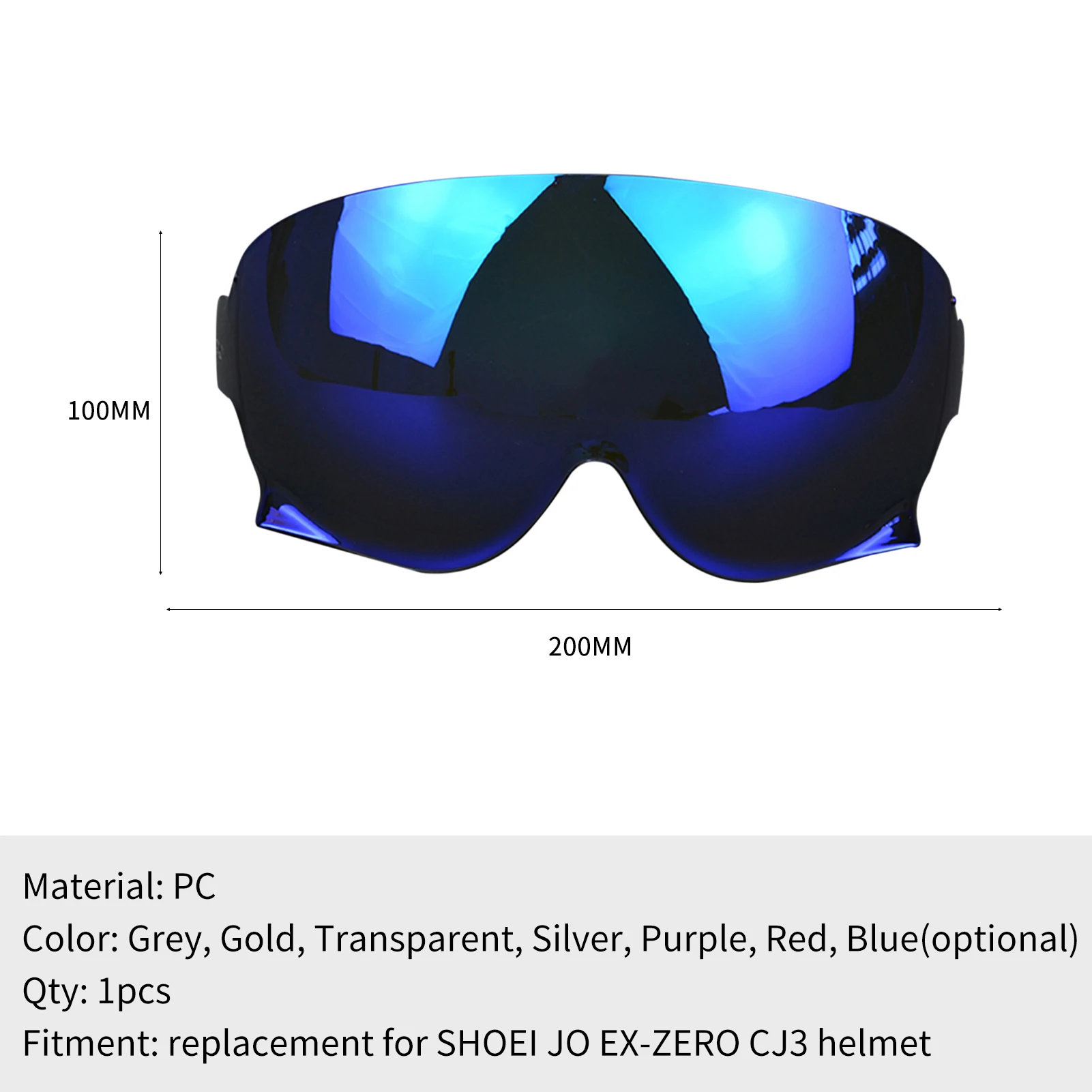 Motorcycle Helmet Visor Replacement for SHOEI JO EX-ZERO CJ3 Helmet Motorcycle Wind S-hield Helmet Lens Motorcycle Helmet Lens