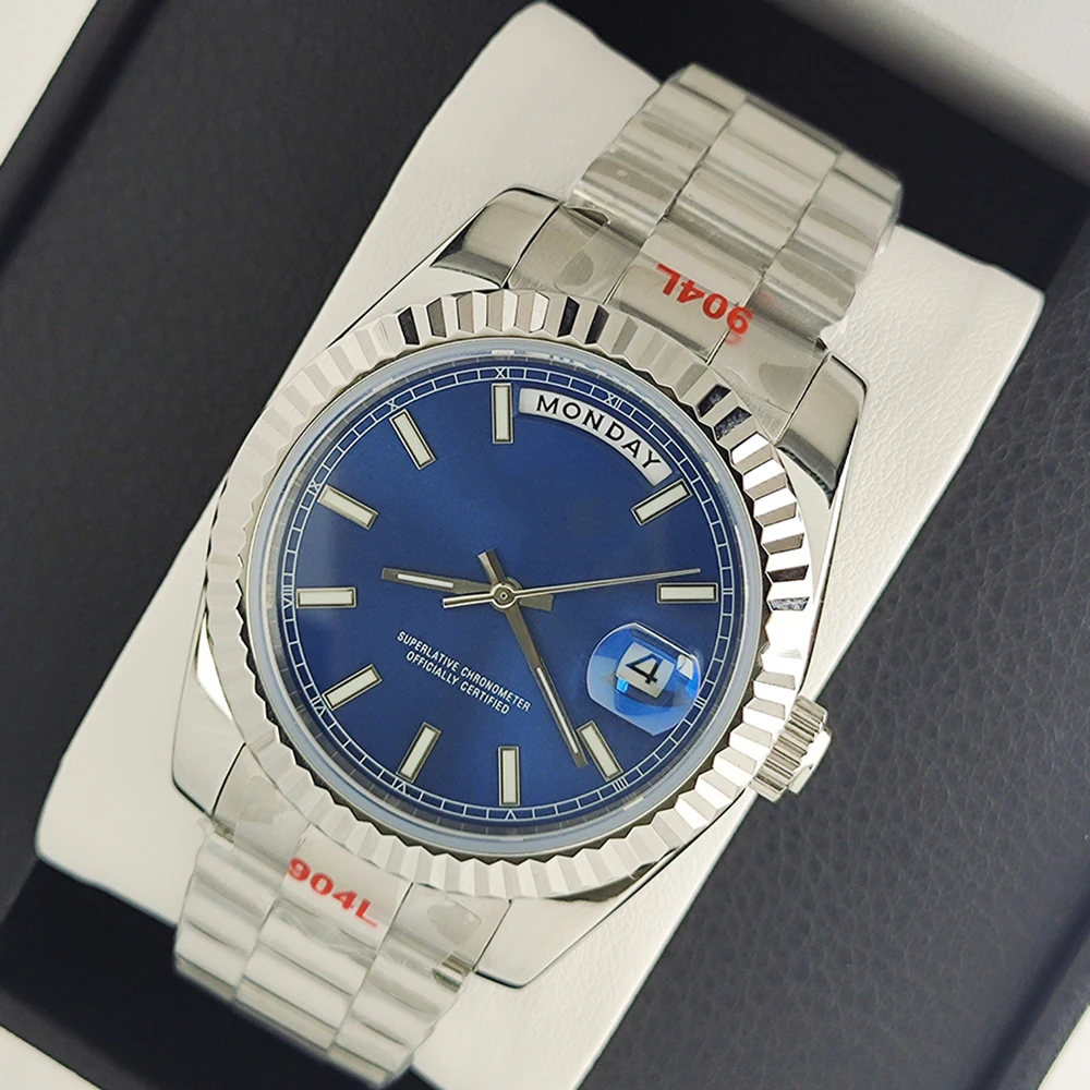 Miyota 8285 Men's Mechanical Watches Luxury Meteorite  Dial Automatic Watch For Men Week MIYOTA 8285 Movement Clock Man