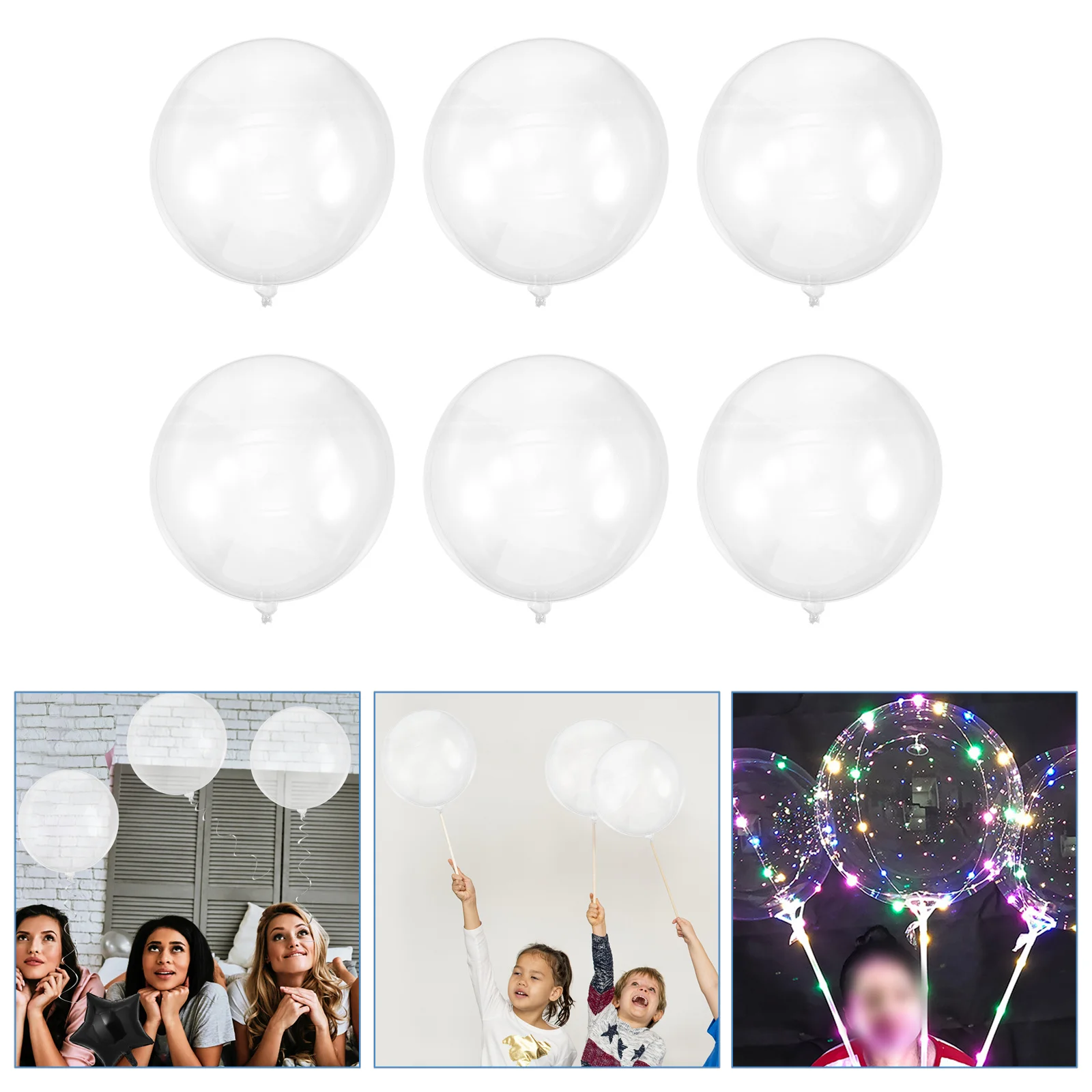

15Pcs Transparent Balloons Sturdy Party Decoration Photo Prop Creative Kits Festival Balloon Adornment Home Transparent Balloons