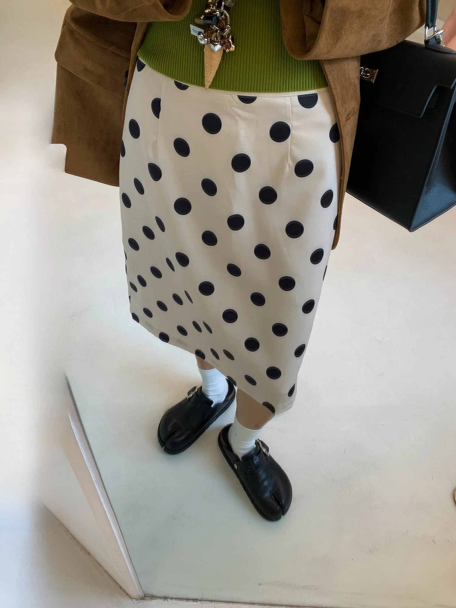 

Осенне-зимняя юбка из искусственного меха с высокой талией, шелковая, в горошек, атласная, женская, для банкета, приталенная, другие модели