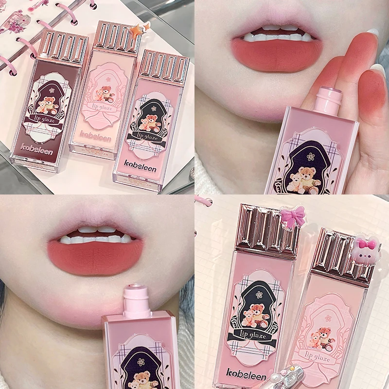 Blume Samt matt Lip gloss wissen sexy Puder nebel Lippen schlamm wasserdicht dauerhafte Flüssigkeit erröten braun Lippenstift Kosmetik Make-up