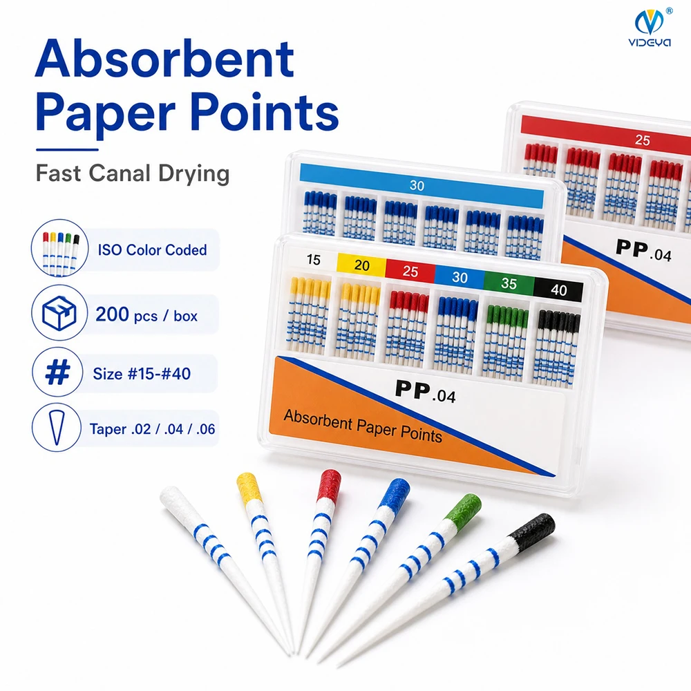 Dental Absorbent Paper Points Ponta De Papel Endodontia Endodontic Root Canal .02 .04 .06Taper Size #15-40 F1 F2 F3