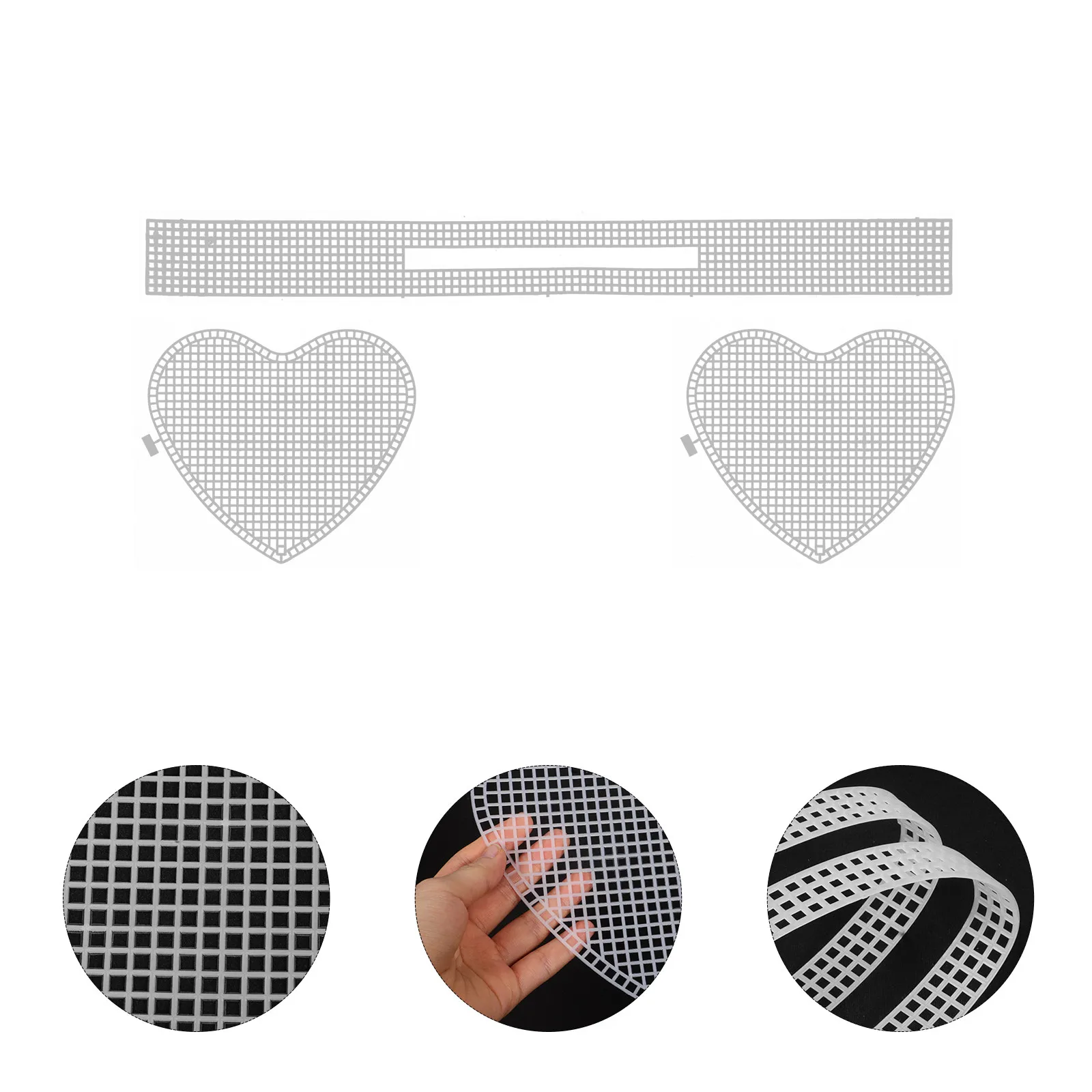 

6 комплектов аксессуаров для сумок ручной работы: пластиковые сетчатые листы в форме сердца, устойчивое прочное основание для сумок-тоут, поделок и DIY-проектов