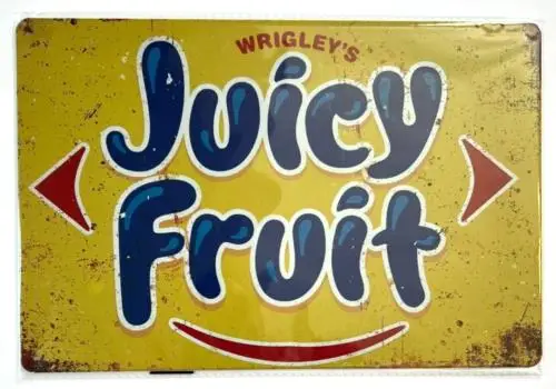 Wrigley's Fruit Gum Vintage Novelty Metal Sign 12 x 8 Wall Art