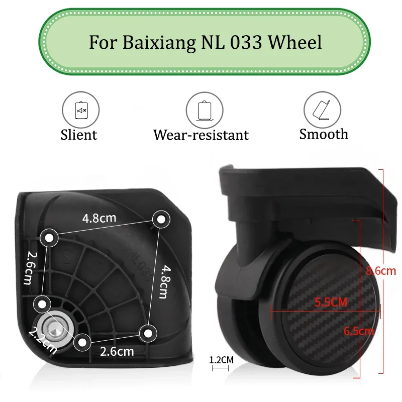 

Suitable For Baixiang NL033 Universal Wheel Trolley Case Wheel Replacement Luggage Pulley Sliding Casters Wear-resistant Repair