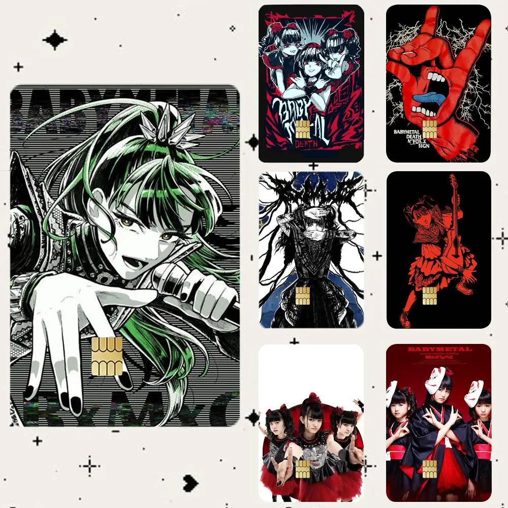 

B-Babymetal Rock METAL FORTH HD Waterproof Card Skins Protective Stickers for Credit Bank Game Cards