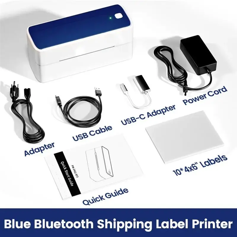 (New) Phomemo 241 Bluetooth Thermal Label Printer Wireless Small Shipping Label Printer 4X6 Compatible with iPhone Android Mac