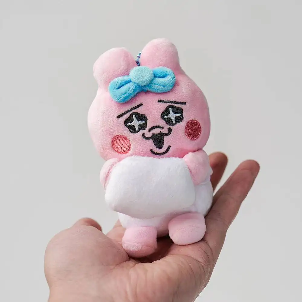 Porte-clés pendentif lapin qui pleure, Animal mignon, jouet en peluche Kawaii, poupée de dessin animé, cadeau d'anniversaire pour enfants, dernière collection