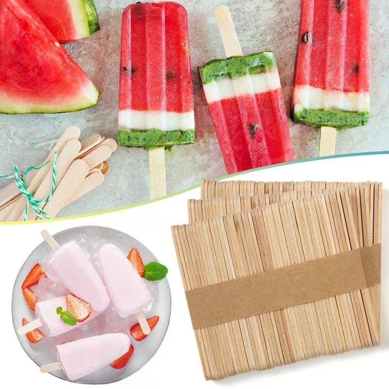 50/100pcs Resin Tool Epoxy Stirring Stick DIY Ice Cream Wooden Sticks Popsicle Ice Cream Stick Handmade Candle Making Tools