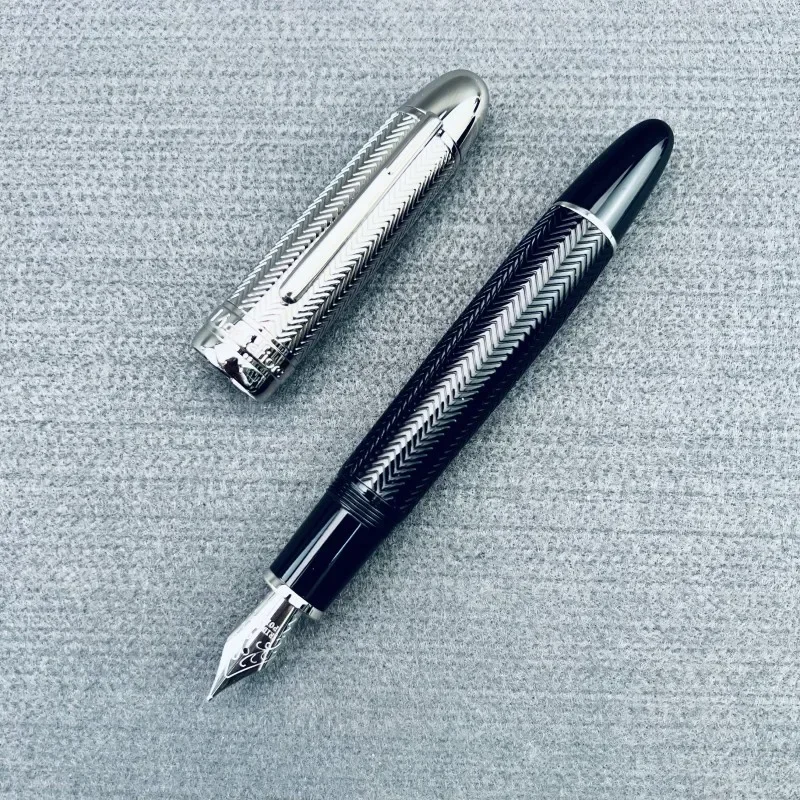

Montefiore Luxury Metal Black Fountain Pen German Inspired 149 Size Fine Nib Business Gift Calligraphy Tool Smooth Writing