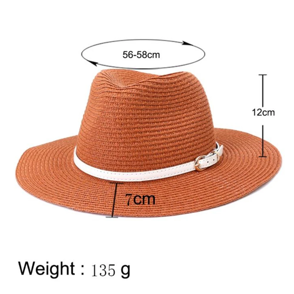 BUTTERMERE Panama Hat Straw Men Women Hat Red Light Blue Yellow Purple Caramel Summer Hat Belt Decorate Sunhat Chapeau Sombrero