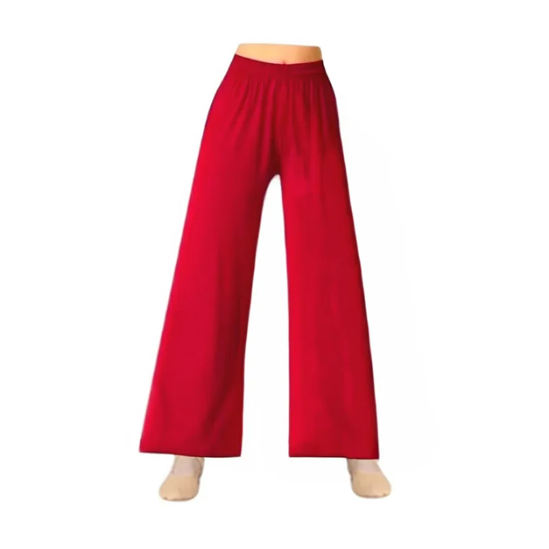 

Dance Practice Pants Women's Yoga Wide Leg Pants Loose High Waist Straight Pants Modal Chinese Classical Dance