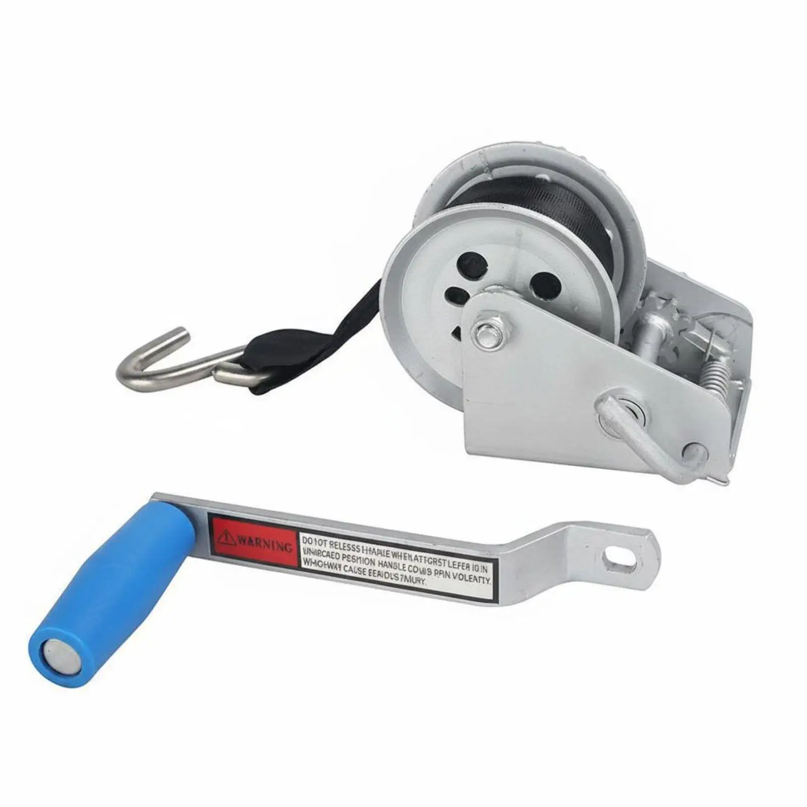 Hand Crank Winch Manual Pulling Winch Steel Gear Mechanism Compact Trailer Winch for Workshop Cargo Small Vehicle