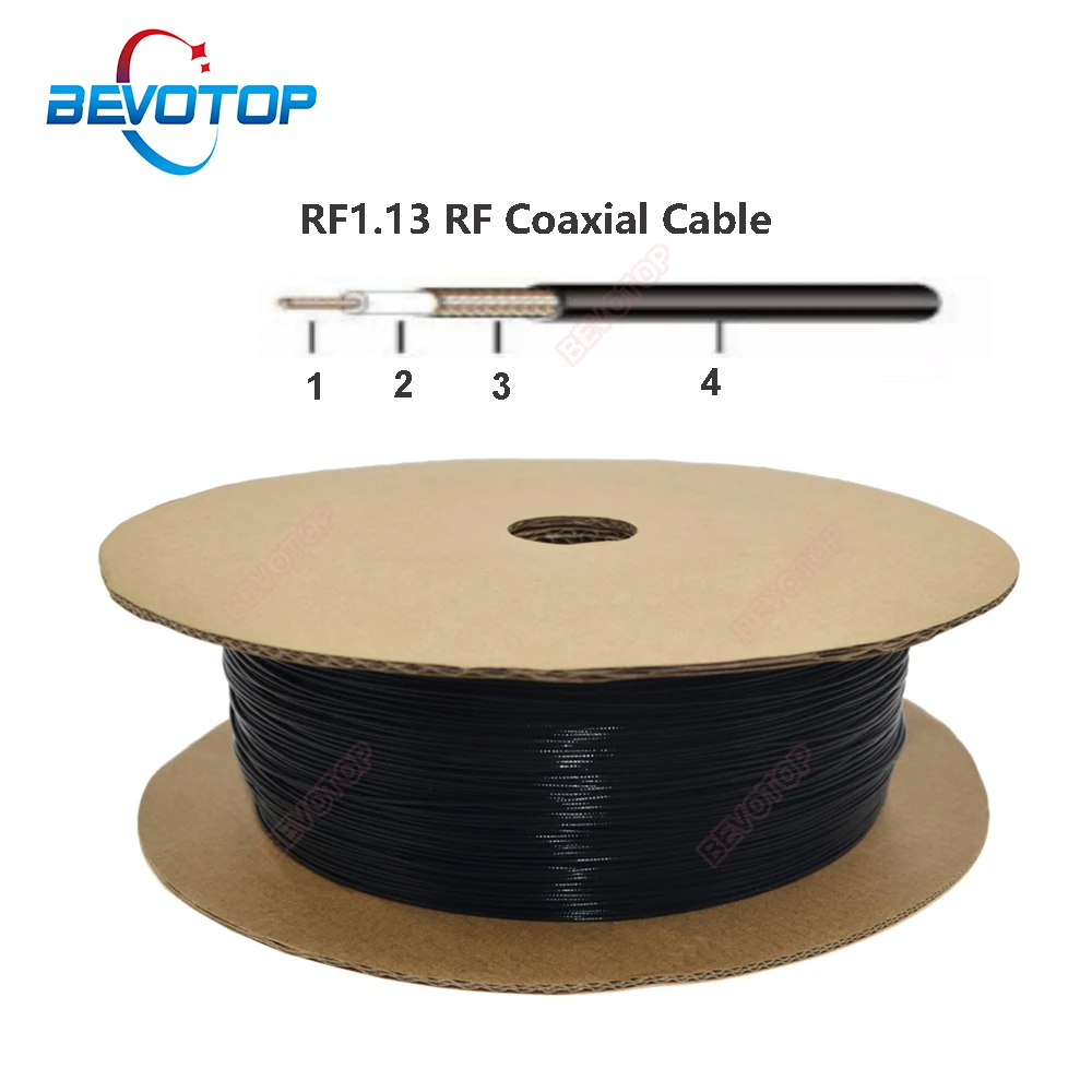 RF1.13 RF Coaxial Cable OD=1.13mm Pigtail 50 Ohm RF Coax Extension Cord Mini Wire for Ufl  1 3 4 4 Connector