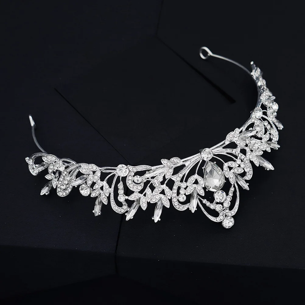 

Elegant Bridal Tiara Crown Hair Accessory Wedding Party Crystal Design Lightweight Durable Women Bride Headpieces