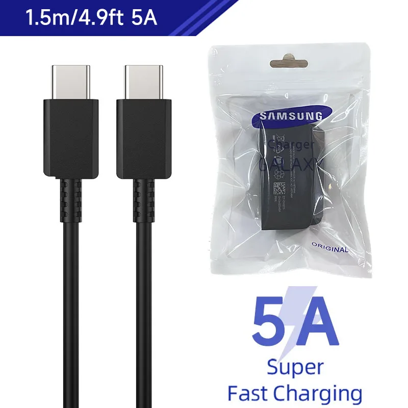 45W Samsung Originele PD-kabel usb type-c bedraad 25W 5A Supersnelle oplader Samsung S25 S24 S23 S22 Note 20 A15 A33 A34 A54 Quick
