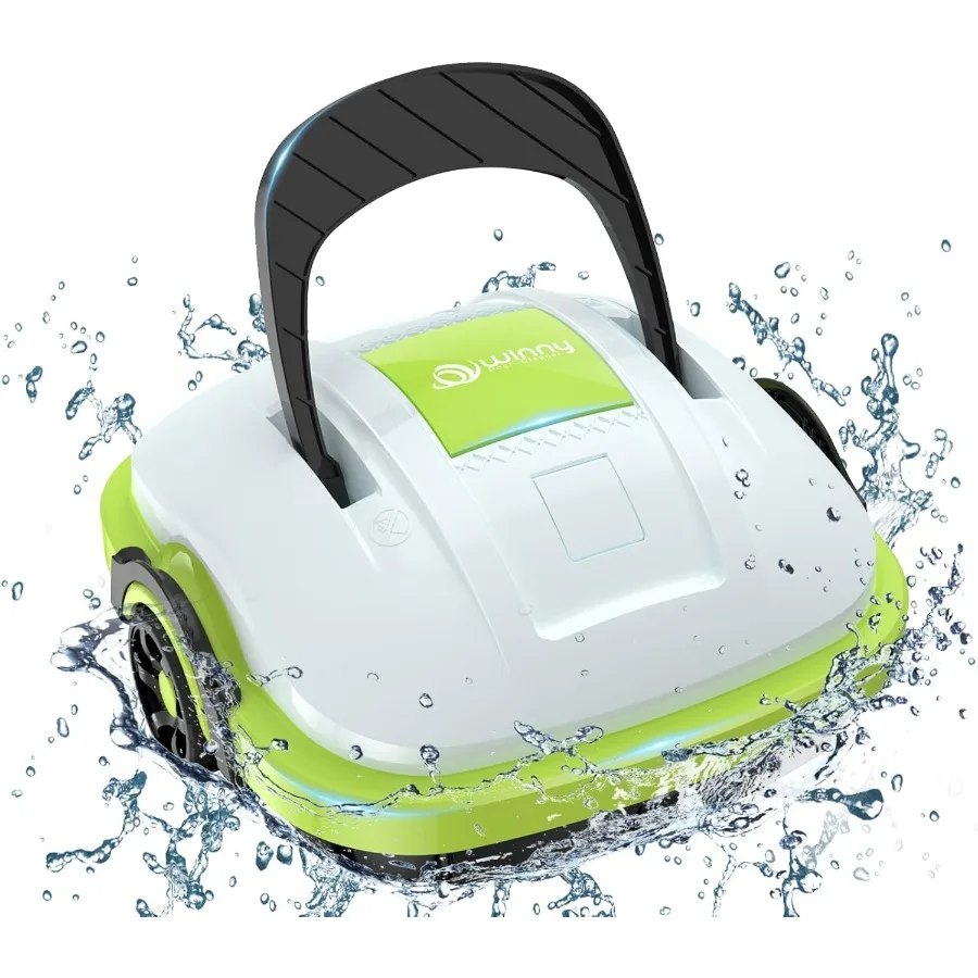 

Cordless Robotic Pool Cleaner Automatic Pool Vacuum with Powerful Suction DualMotor SelfParking Up to 538 Sq.ft Ideal for Flat