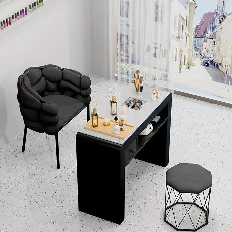 Cream wind e****mical multi-functional single and double light luxury manicure table