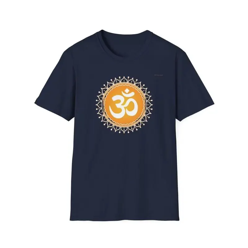 Om Symbol Softstyle T Shirt Yoga Wear Spiritual Casual Meditation Everyday Comfortable Style