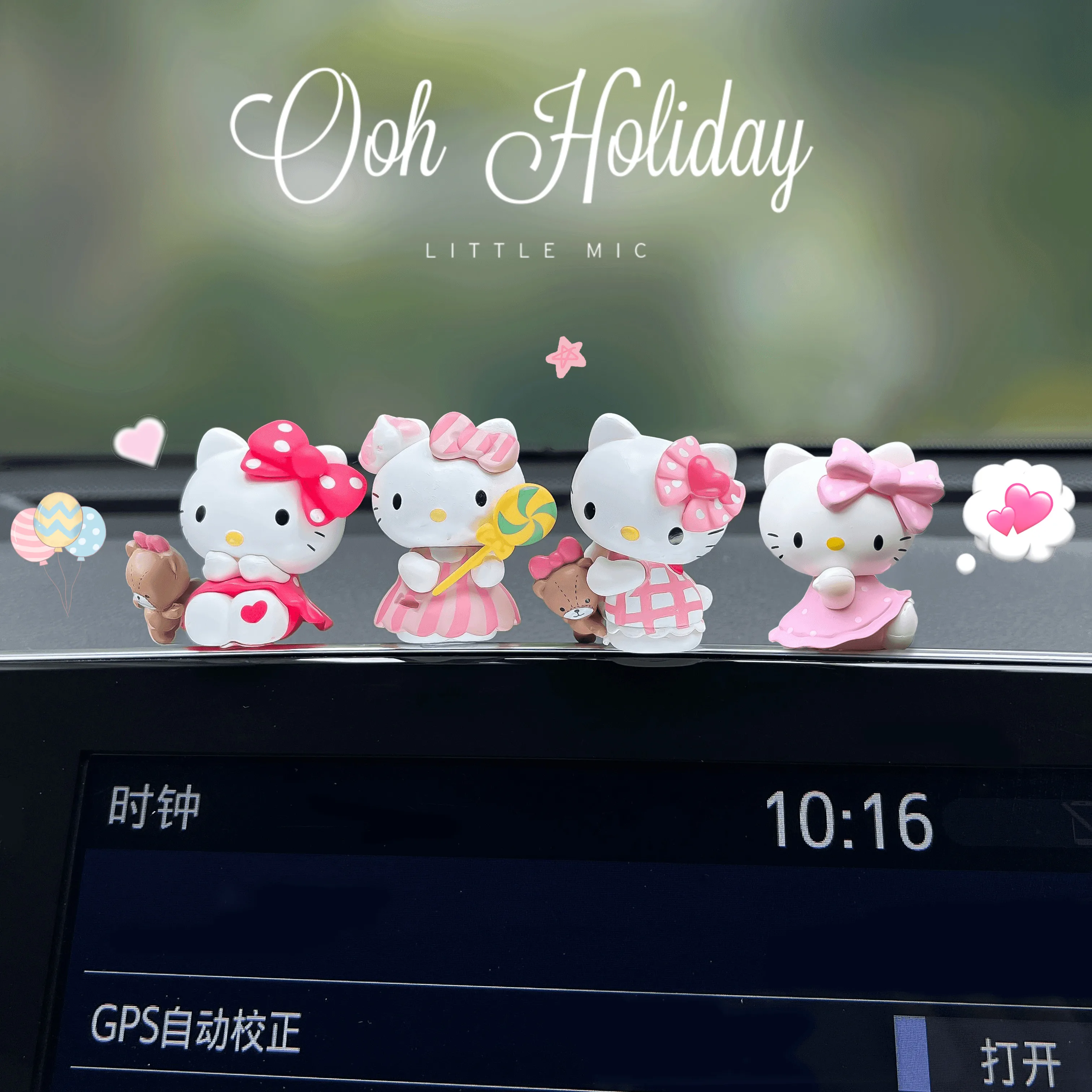 

Hello Kitty Cute Car Central Control Screen Decoration, Exquisite and Compact Figurine, Car Interior Decoration