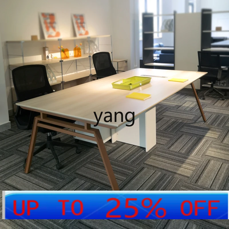 

LMM furniture simple modern strip conference table meeting table negotiation reception dining table