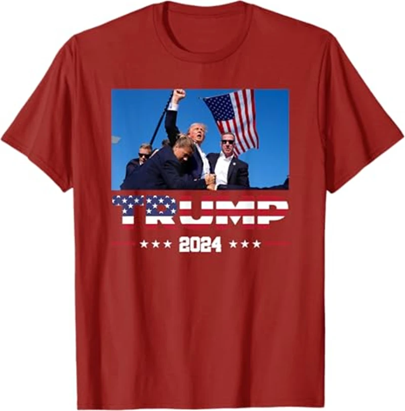 Donald Trump 2024 Survived Shot At Election Rally T-Shirt Men Women Kid Street Loose Casual O -neck Short Sleeve Tee Cheap Stuff