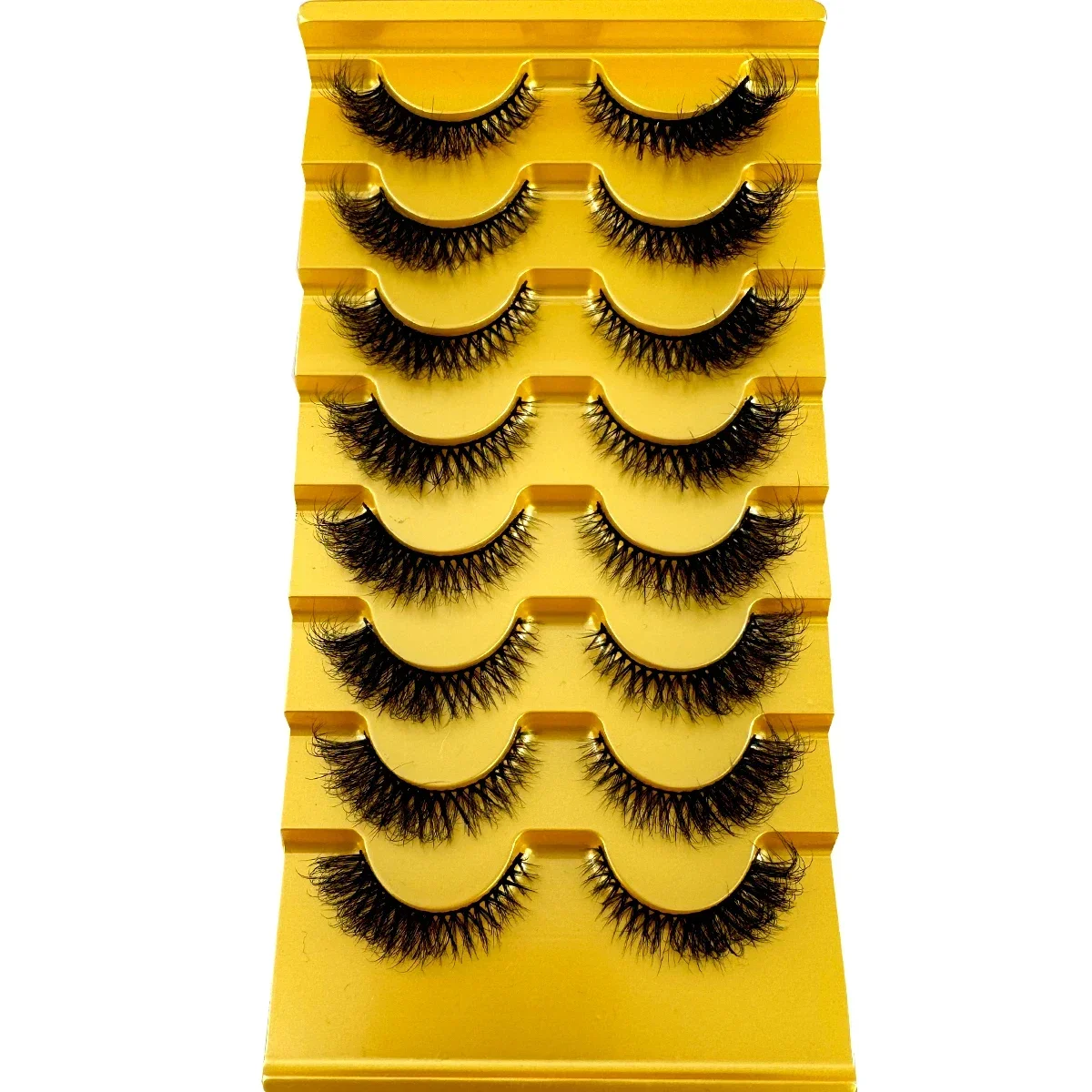 AMSDCN New 8 pairs of cat eye eyelashes 5d fluffy soft cross comic eyelashes Wispy natural eyelash extension makeup eyelashes