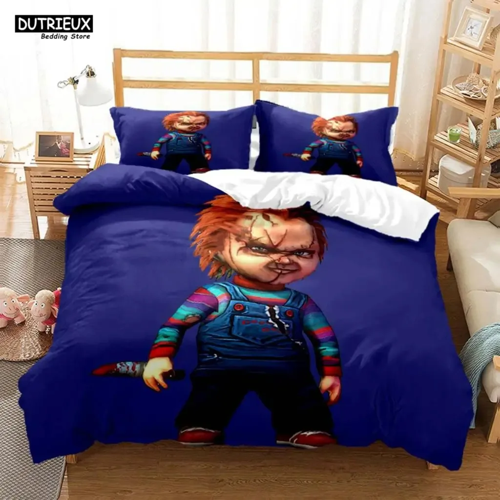 Halloween Horror Movie Clown Printed Quilt Cover Pillowcase Bedding Set Bedding Set Luxury Bedding Customized