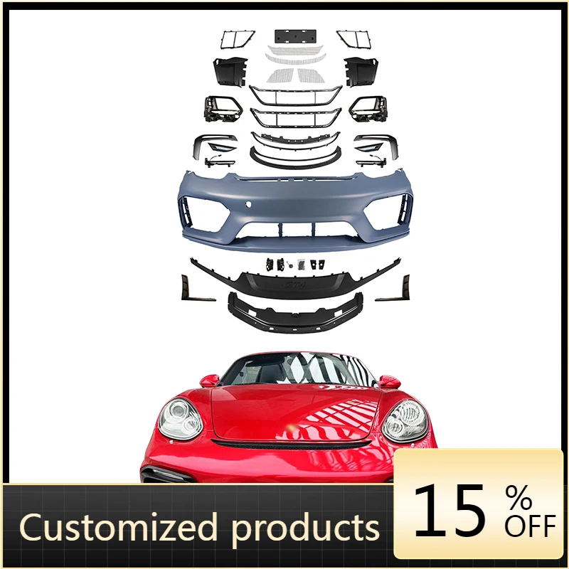 

Deren High QualitySuitable for Porsches 2006-2012 Boxster Cayman 987 Upgraded Front Bumper Body Kit PP Material Car Grille
