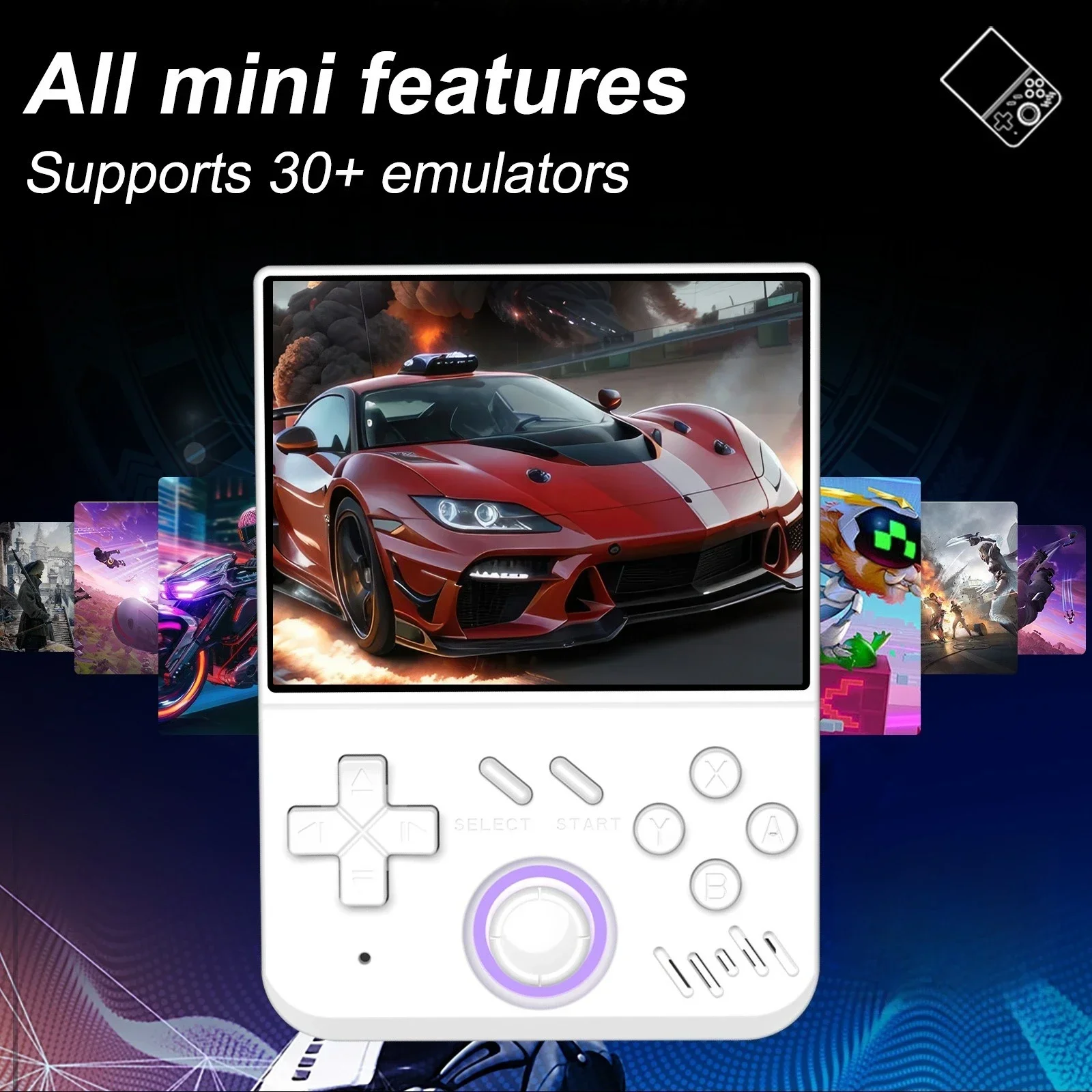 Mini console di gioco R36s Sistema Linux Palmare Schermo IPS da 3,5 pollici Video Mini lettore video portatile portatile128GB 15000 giochi