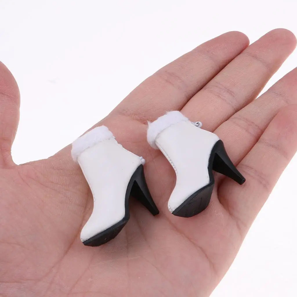 Sapatos de tornozelo de salto alto 1/6 para figuras femininas HT PH Kumik de 12 ''