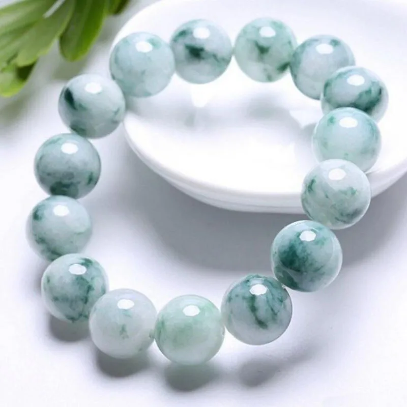 Fine Jewelry Natural A Burma Stone  Bracelet 12-13 MM  Beads Men Bracelet Gift