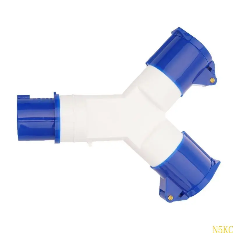 N5KC 3 Pin Industrial Plug Wall Socket 2 Way Cable Plug spliters Waterdichte wandbus 2 -weg splitters Adapters