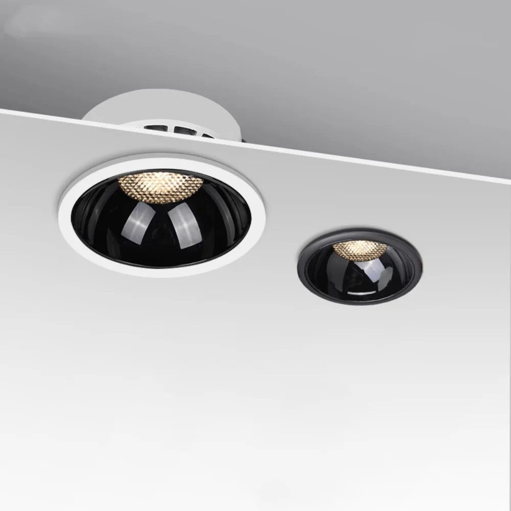 IP65 Anti-glare Waterproof LED Downlights COB Spotlight 5W-20W Ceiling Lamp AC85-265V Suitable for Bathroom, Kitchen, balcony