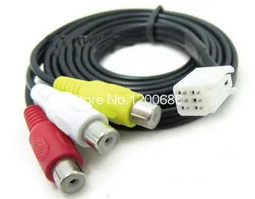 25CM Video RCA Output Cable Harness (For 2005-2006 Lexus GX 470, 2004-2006 LS 430, 2004-2007 LX 470, 2004-2009 Toyota Prius)