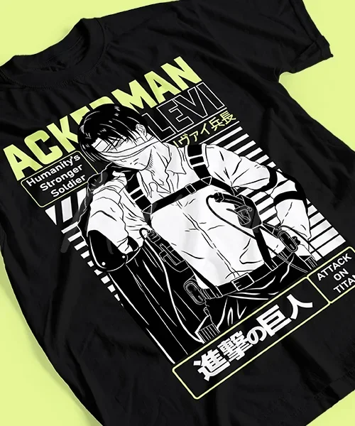 

Attack on Titan Captain Levi Final Battle T-shirt Graphic T Shirts Women Clothing Summer Streetwear Vintage Y2K Top Harajuku
