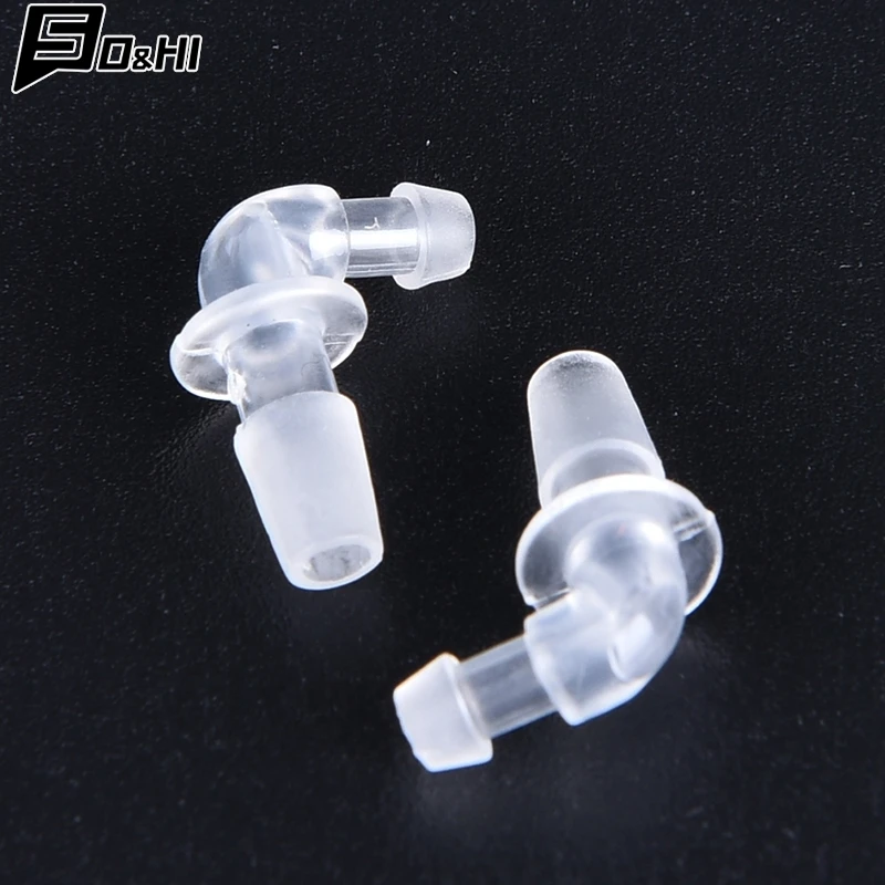 2 قطعة محول أنابيب نمط ملحقات السمع موصل سماعة الأذن الشفاف موصل أنابيب الحبل #1