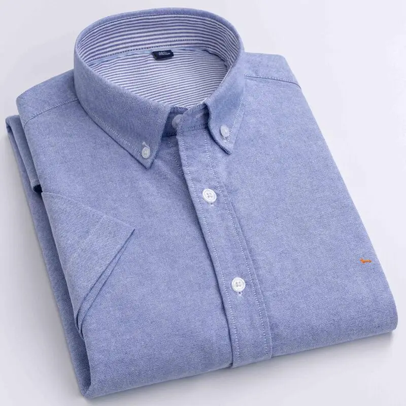 New Summer Casual Slim Fit Fashion Short Sleeve Harmont Shirts 100%Cotton Embroidery Blaine Blouse