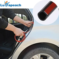 1 Meter Car Door Seal Strip Small D Type Self Adhesive Waterproof Trim Sound Insulation Soundproof Weatherstrip Rubber Edge Trim