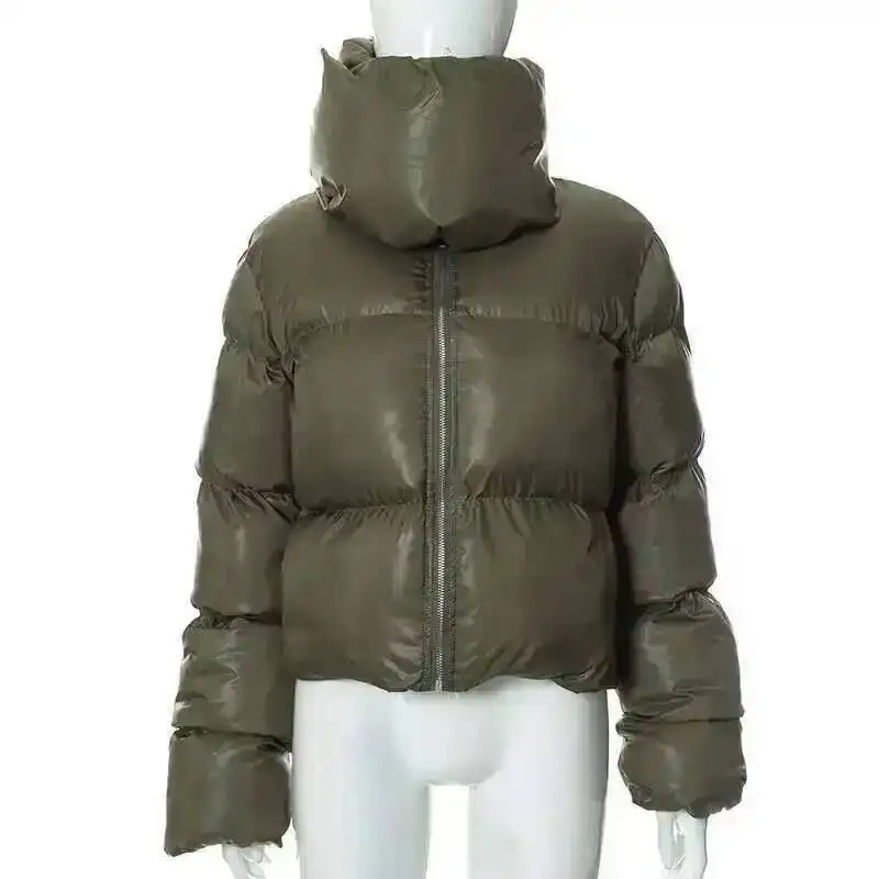 HKSH Autumn Winter New Men Tide Cotton Padded Jacket Scarf Collar Thick Long Sleeve Zipper Bread Chic Trendy RO Style Coat H2840