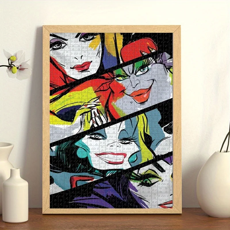 1000 Uds rompecabezas DIY regalo villano Ursula Cruella maléfica reina malvada regalo de vacaciones rompecabezas Casual sala de juegos decoración de pared del hogar grueso