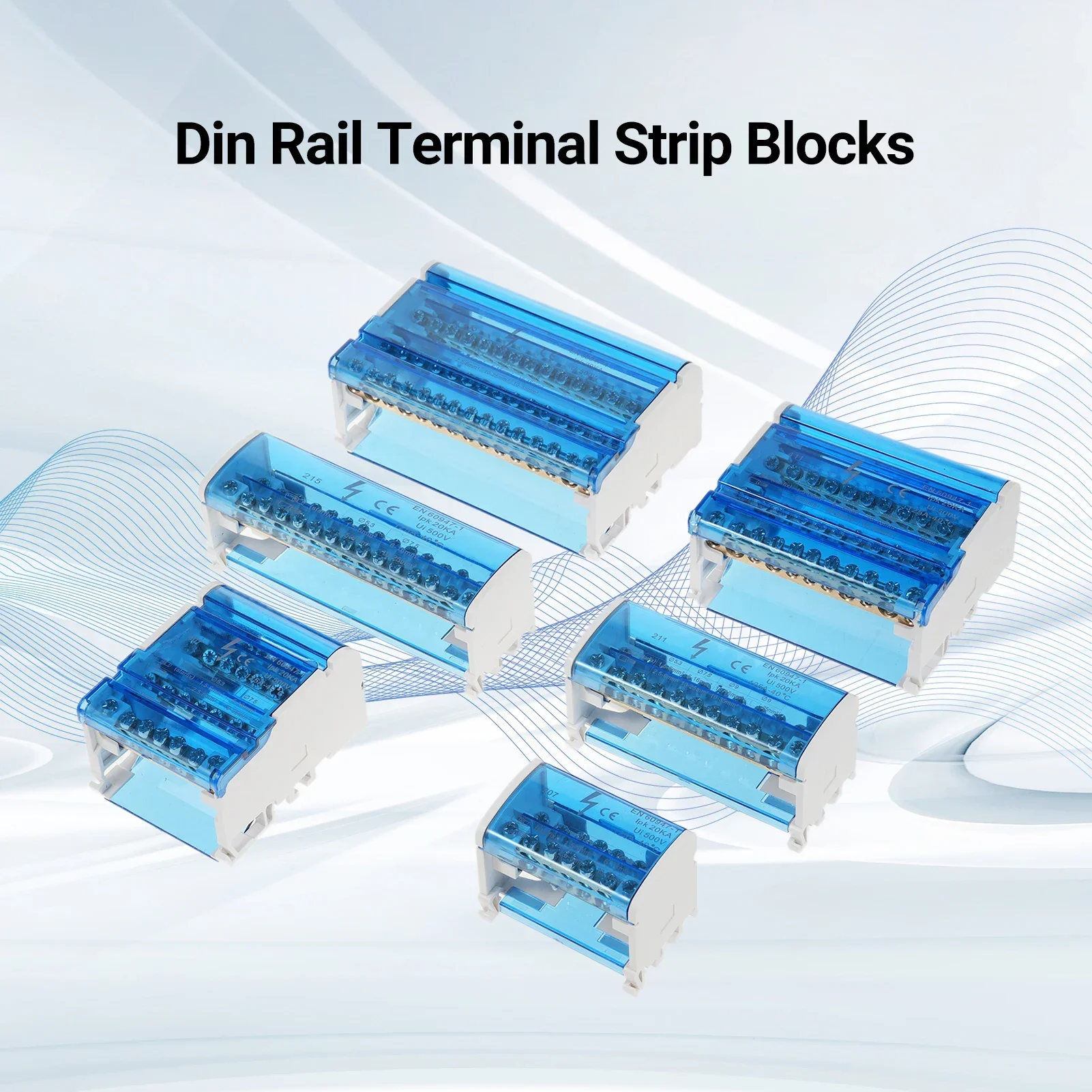 Terminal Block Junction Box 4-Level Single Phase Junction Case 415 Terminal Distribution Box Din Rail Terminal Case with Cover