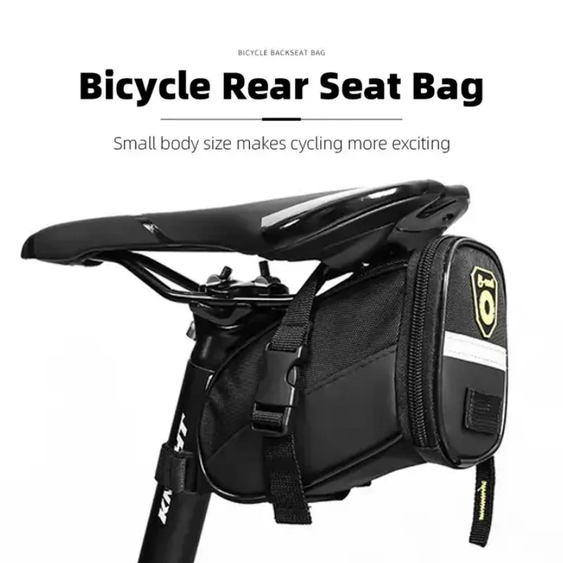 

Bike Seat Tail Bag - Rainproof Reflective Cycling Rear Pouch, Large Capacity for Outdoor Riding
