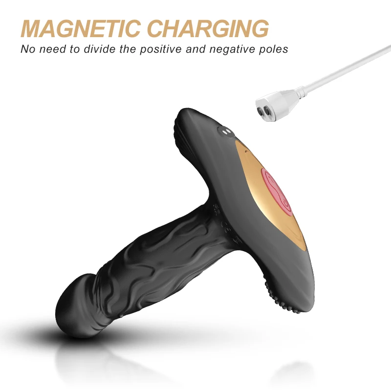 男性用前立腺刺激アナルバイブレーター 大人用マッサージ機 伸縮式ディルド ワイヤレスバットプラグ ゲイ向けセックストイ 大人向けセックスグッズ